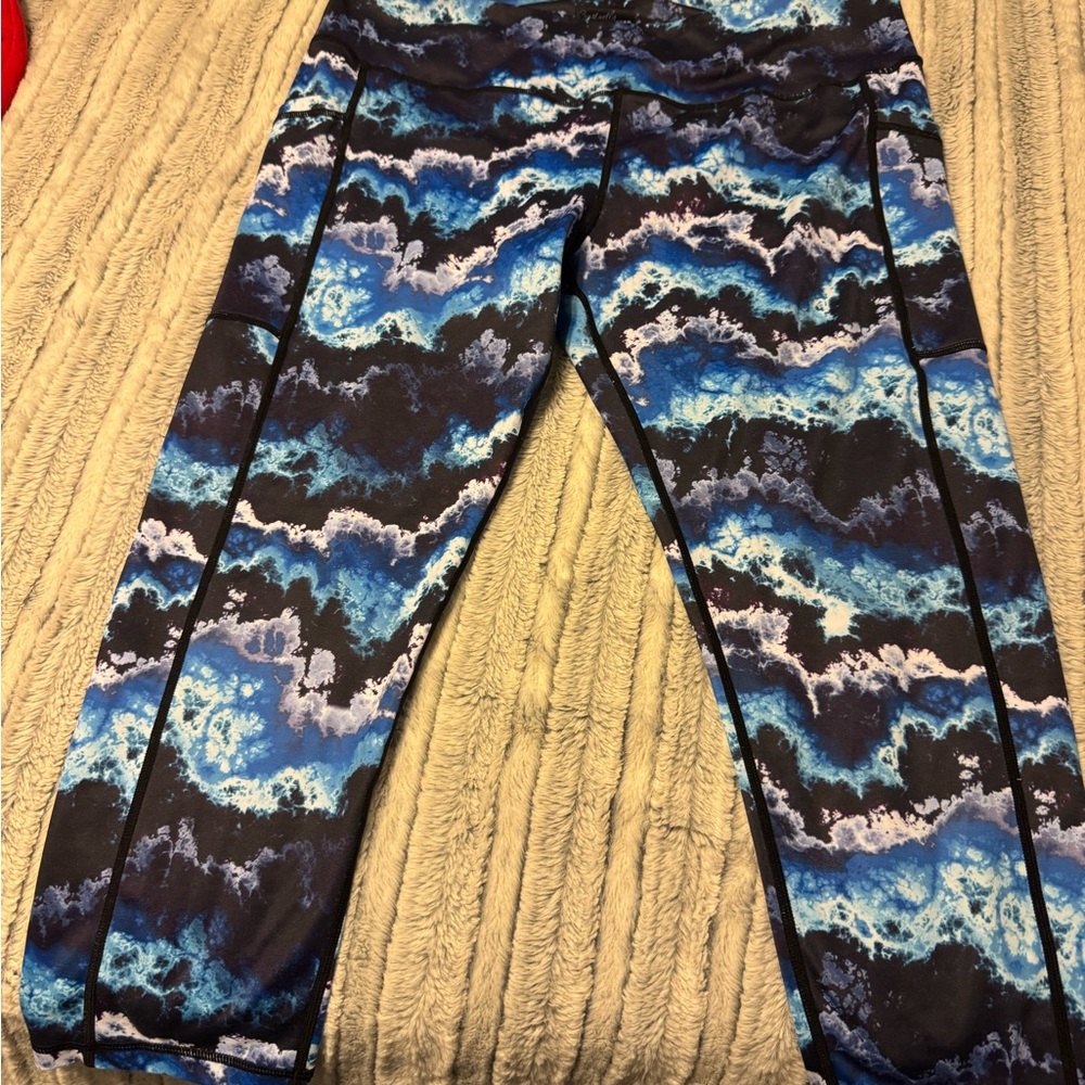 Constantly Varied Gear Athletic Blue and Black Leggings